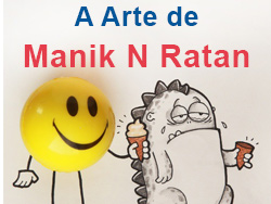 Manik N Ratan o artista do cartoon