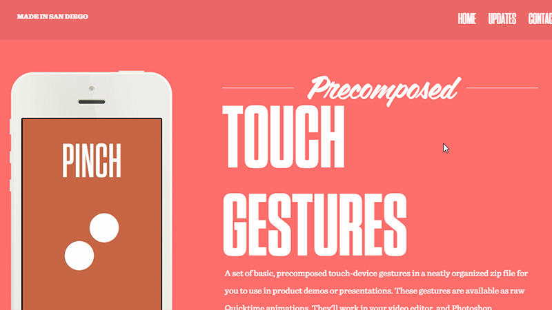 precomposed touch gestures
