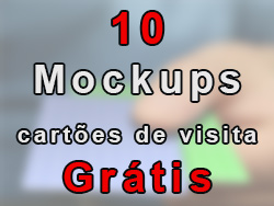 10 Mockups cartões de visita PSD - Grátis